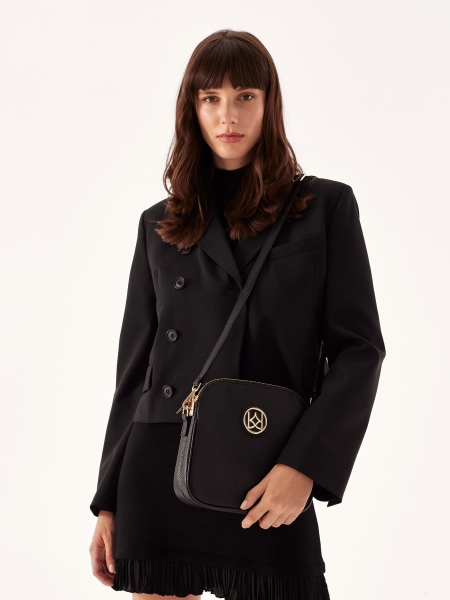 Leren brieftas met monogram POLINE