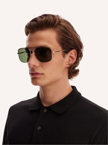 Bruine en gouden zonnebril APPOLLO