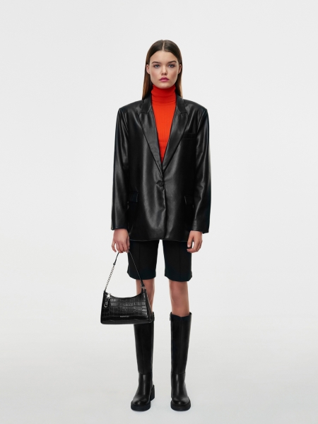 Zwarte hoge dameslaarzen LENORE