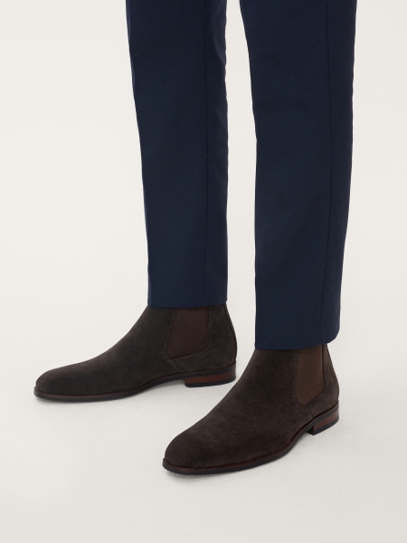 Heren bruine suède Chelsea laarzen PAXON