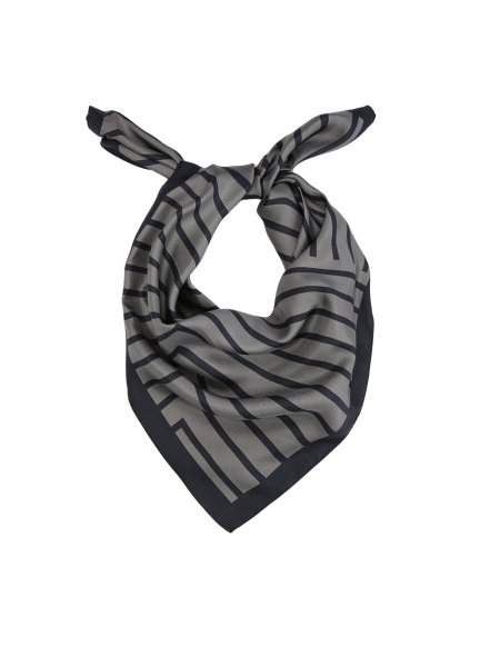 Bruine en zwarte zijden sjaal 