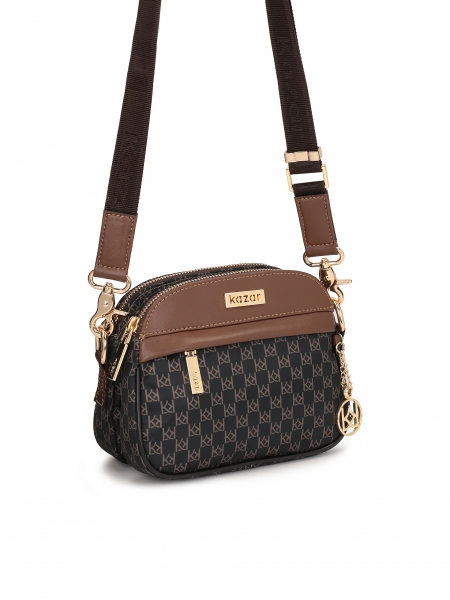 Bruine stadstas van gedessineerde stof NETTI