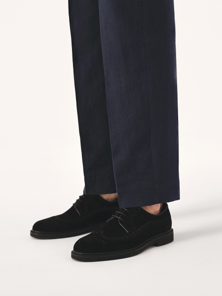 Zwarte suède schoenen met decoratie DENNISS