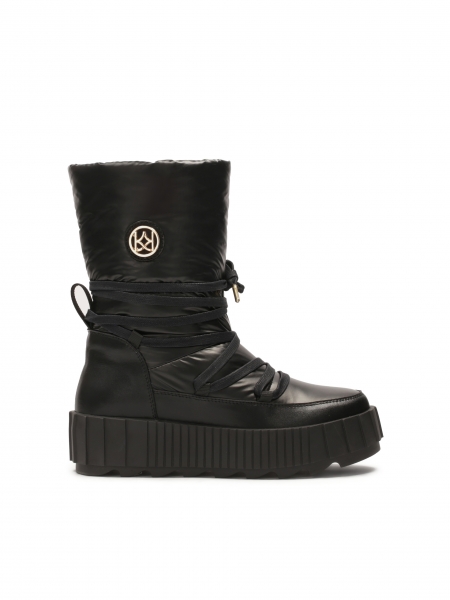 Geïsoleerde zwarte sneeuwlaarzen met slip-on bovenkant  DAGE