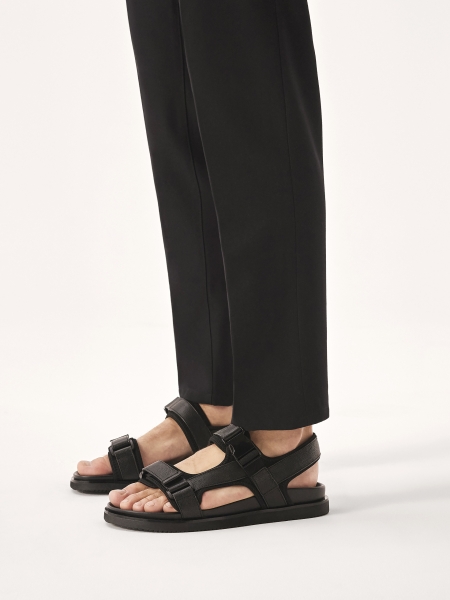 Leren herensandalen met verstelbare bandjes  LUDVIC