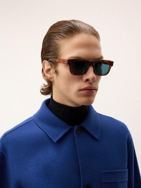 Schildpad herenbril met rechthoekig montuur  BILLAY