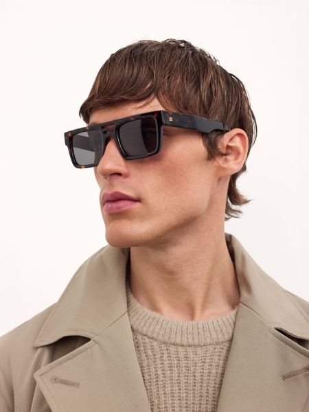 Bruine klassieke wayfarer bril ILTES