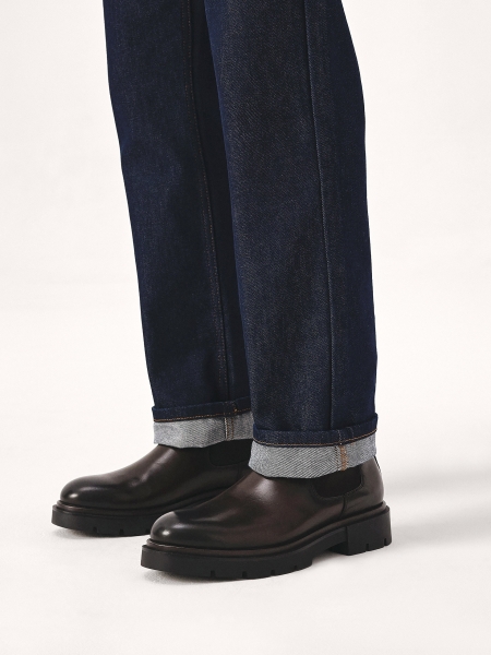 Bruine Chelsea boots met een dikke zool KILLIANOS