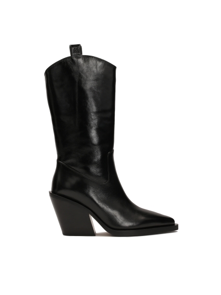 Zwarte cowboylaarzen met afgerond bovenwerk KS COLETTE