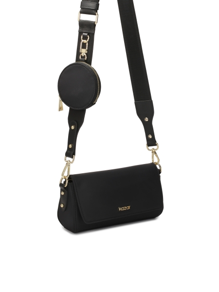 Compacte postzak in zwarte kleur  LAKELYN