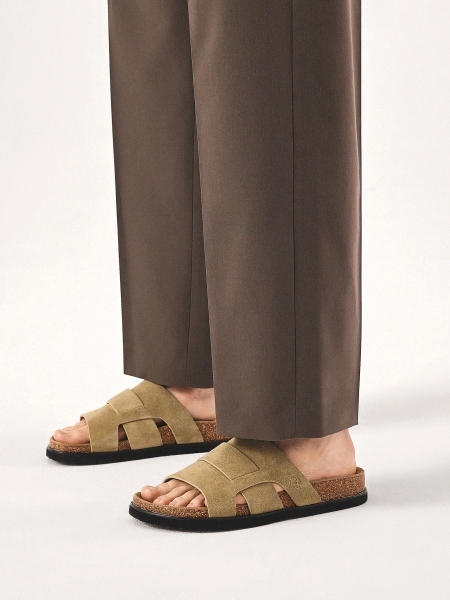 Beige suède glijbanen  AUGRONNE