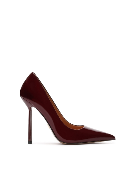 Maroon lakleren pumps EVELISSE