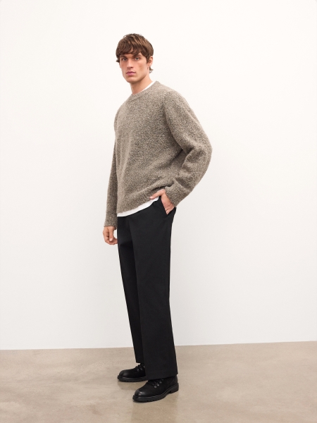 Sznurowane trzewiki z czarnego nubuku ROCII