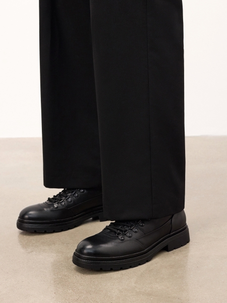 Zwarte laarzen van natuurlijk leer voor heren MARIANNO