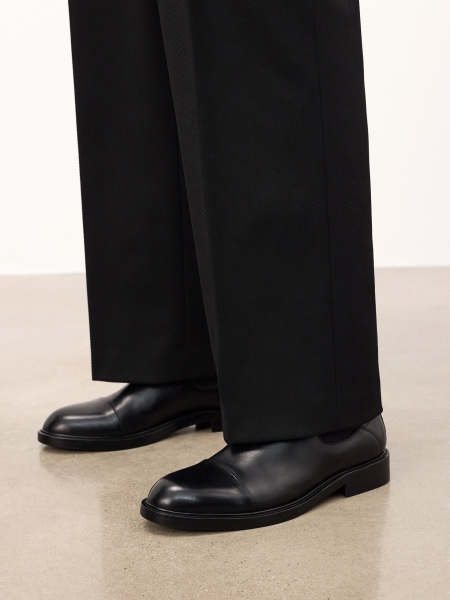 Zwart leren Chelsea laarzen TEODORIO