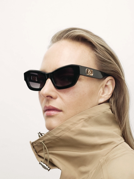 Zwarte glazen met gouden monogrammen SOLANA