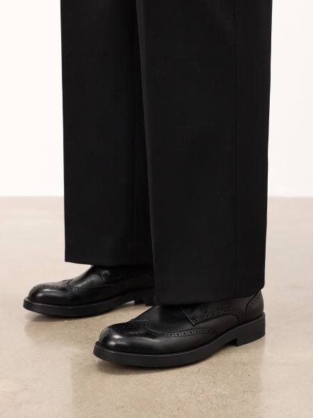 Zwarte casual schoenen met ingewikkelde versieringen QUANTOS