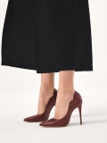 Maroon pumps met ruches NEW BELLA