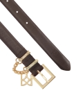 Bruine riem versierd met ketting CARROLL