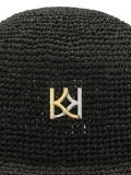 Zwarte strohoed met monogram LAGUNA