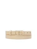 Smalle beige riem met opvallende gesp  NOLLY