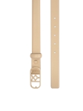 Smalle beige riem met opvallende gesp  NOLLY