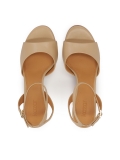 Klassieke beige sandalen op een paal OLIVE