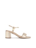 Gouden sandalen met unieke sluiting NORA