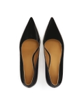 Zwarte lakleren pumps met gouden hak ARICIA