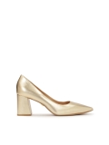 Gouden pumps met brede hak EYELYN