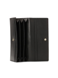 Klassieke zwarte leren portemonnee FRANCINE