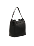 Versierd met een riem zwart lederen handtas SAFIE