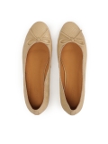 Beige ballerina's met reliëfpatroon  EILEEN
