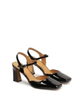 Halfopen lakleren pumps DARYA
