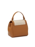 Tweekleurige handtas van gecombineerde materialen KRISTENA
