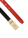 Rode en zwarte dubbelzijdige riem met draaibare gesp ROYALTY