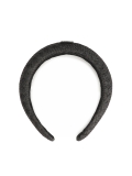 Zwarte gevlochten papieren strooien hoofdband MOANA