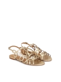Gouden sandalen met een fijn patroon EMILY