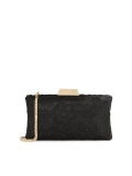Elegante zwarte clutch tas bedekt met guipure CARI