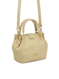Elegante crèmekleurige handtas met een vouw bij de handvatten BIRDIE