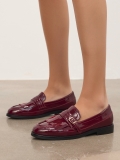 Maroon lakleren schoenen met kwastjes IVESDALE