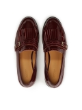 Maroon lakleren schoenen met kwastjes IVESDALE