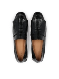 Zwarte gerimpelde lakleren loafers LIRENNA