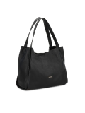 Zwarte losvallende handtas met dubbel handvat ARINE