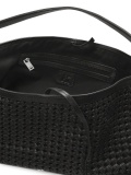 Zwart gevlochten leren handtas KS CELENE