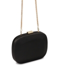 Zwart stoffen tasje met ronde vorm CATALEYA