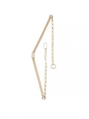 Decoratieve riem met kristallen en ketting