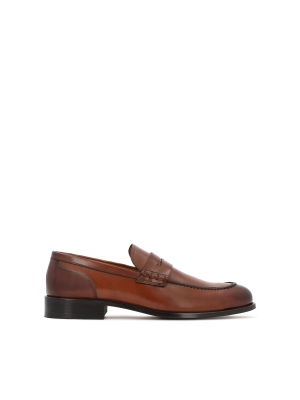 Luxe loafers van bruin natuurleer