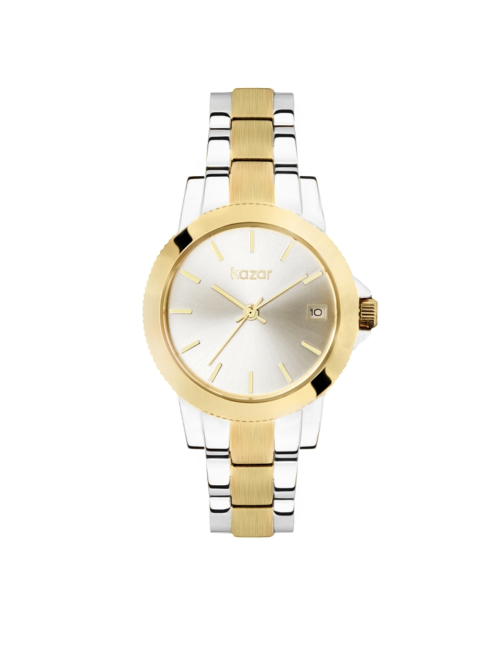 Gouden en zilveren armbandhorloge LUXE TOUCH
