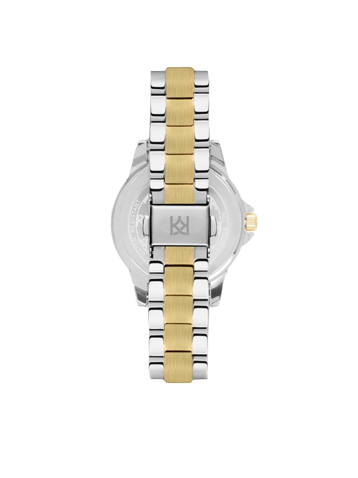 Gouden en zilveren armbandhorloge LUXE TOUCH